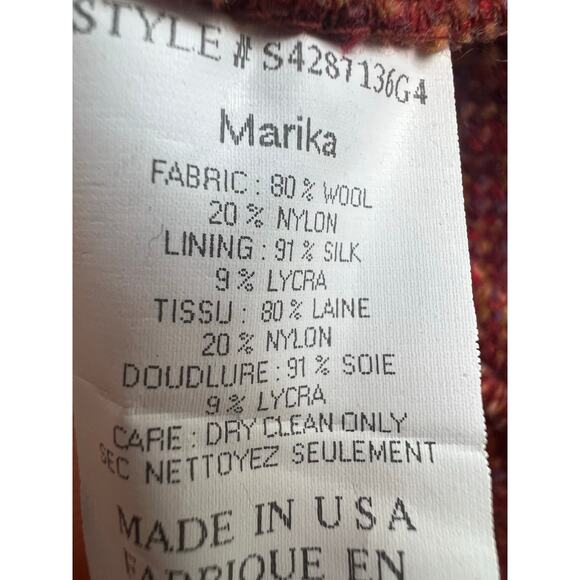 Diane Von Furstenberg Marika Tweed Wool Blend Velvet Fringe Jacket 8 - Picture 6 of 6